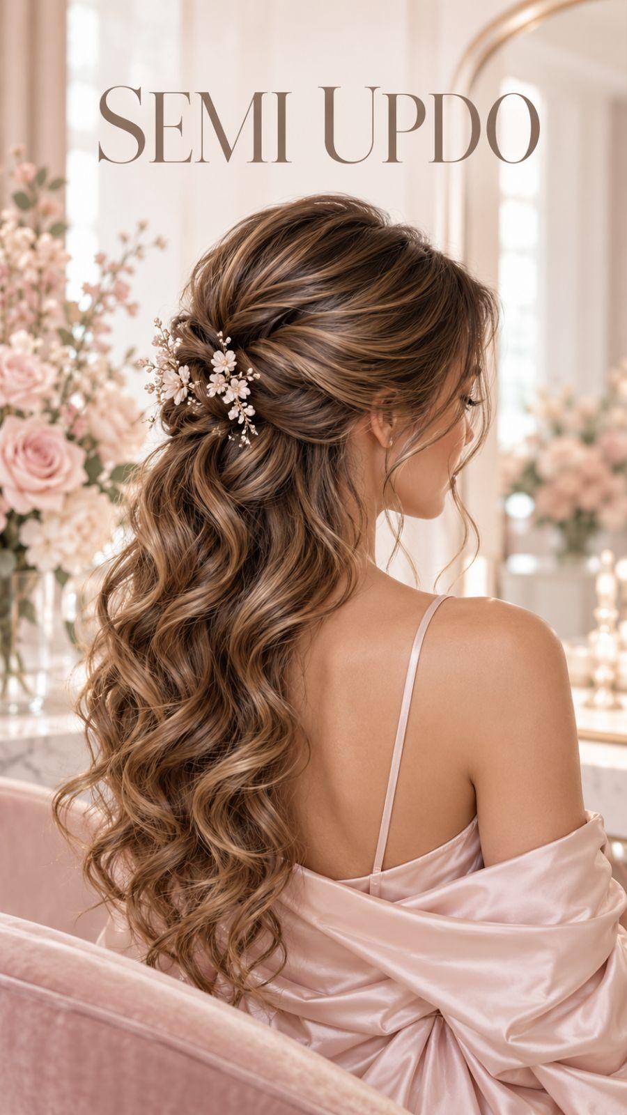 Semi updo 